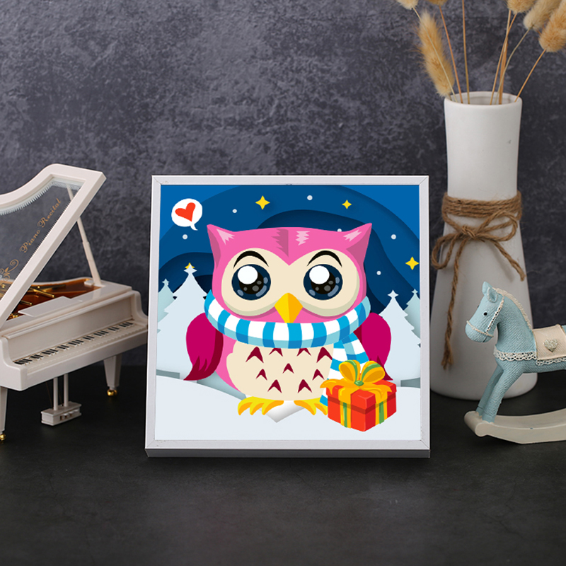 Happy One Hundred Percent Little Diamond Painting (Christmas Owl)